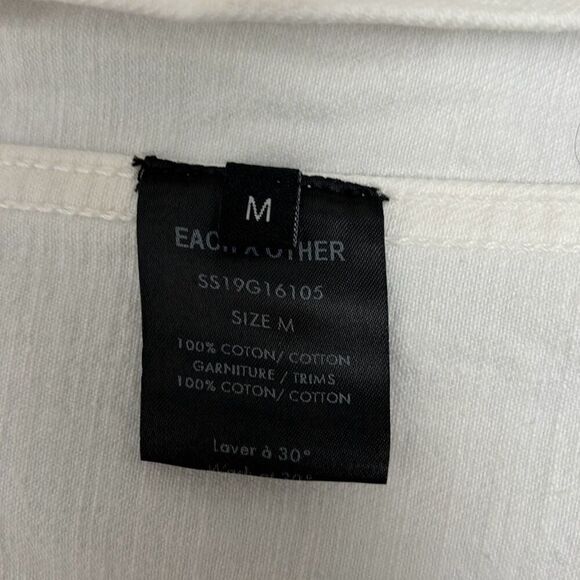 Each x Other White Denim Fringe Vest Size Medium - Picture 9 of 9